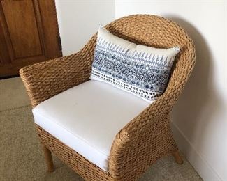 Pair of woven chairs 