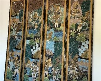 Thai painted panels