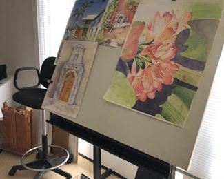 watercolors (Table and chair are sold) 