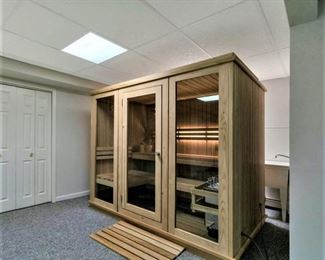 THIS ITEM IS LOCATED AT A DIFFERENT LOCATION IN WYCKOFF.  6 PERSON ALMOST HEAVEN CEDAR  BRIDGEPORT SAUNA.  6'6"H x 7'2"W x 5'3" Deep.  845 LBS