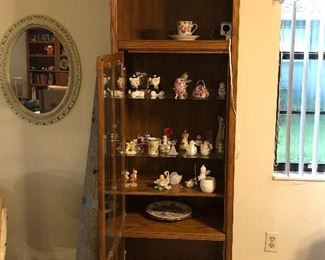 collectibles and curio cabinet
