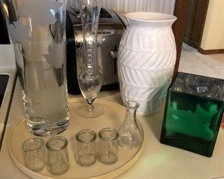 Assorted glassware