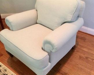 Custom Upholstered Chair Powder Blue