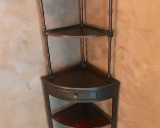 Dark Wood Corner Cabinet