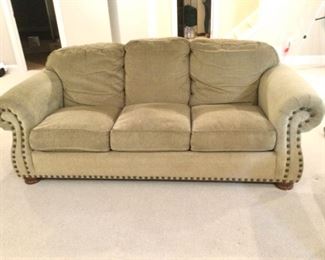 Large Three Seat Tan Sofa