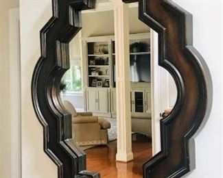 Quatrefoil Wood Mirror