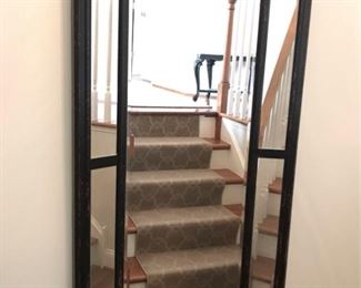 Tall Black Hall Mirror 58in