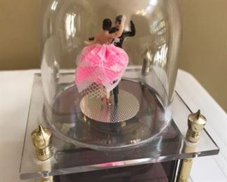 Vintage Music Box Waltzing Ballerina Couple