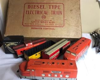 Vintage Louis Marx Diesel Electric Train Set