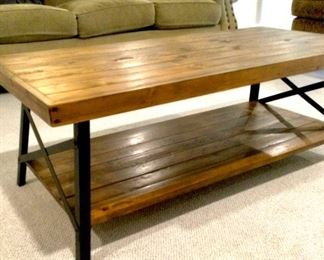 Wood Metal Coffee Table