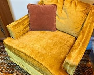 Pair of mid century chairs with original upholstery 