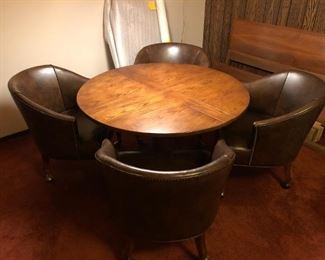 Henredon Pedestal Party Table dimensions: 44" x 26"