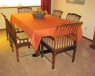 1970’s Dining room table 
dimensions: 74" x 42" x 29"
