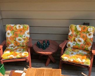 Vintage wooden patio set