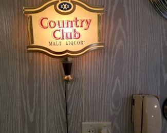 Country Club Malt Liquor Mancave Sign