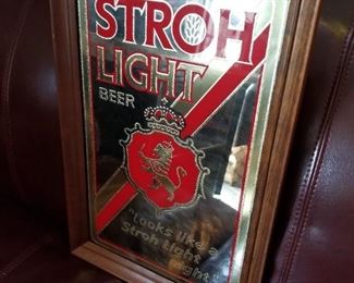 Stroh Light Beer Mancave Sign