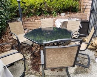 Patio furniture with 6 chairs