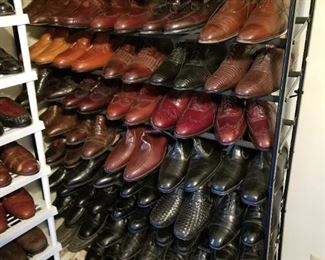 High end shoes in men's size 12... Hundreds of pairs!