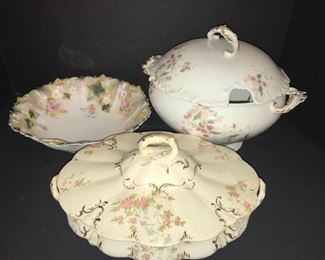 Three beautiful pieces of china. Includes pieces by T&V Limoges, La Francaise Porcelain and RS Prussia. https://ctbids.com/#!/description/share/949891