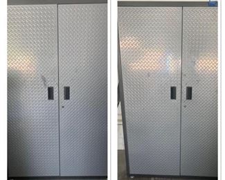 These are 2 heavy duty storage containers made by Whirlpool. They are lockable and the one key fits both cabinets. Both cabinets are durable and in good condition 18x48x73”. Contents not included. https://ctbids.com/#!/description/share/949877