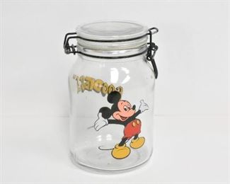 Disney Mickey Mouse "Goodies" Glass Jar 8"