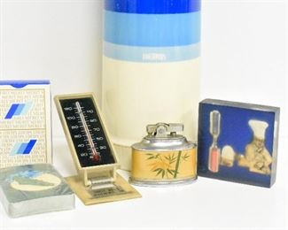 Thermos, Advertising Thermometer & More