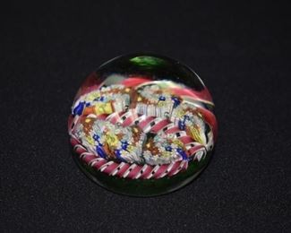 Floral Glass Paperweight