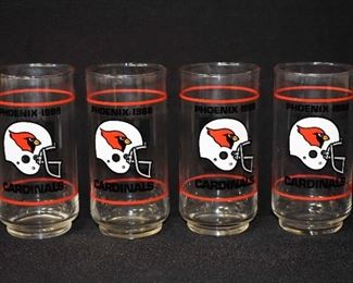 1988 Phoenix Cardinals Mobil Drinking Glasses
