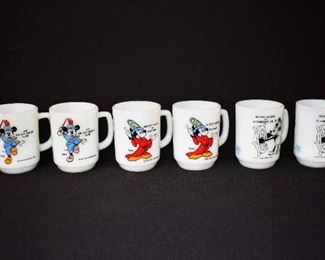 Mickey Mouse Collector Coffee Cups Anchor Hocking