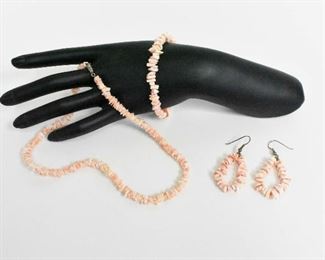 Pink Shell Jewelry Set