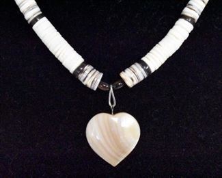 Polished Stone & Beaded Necklace