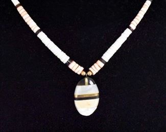 Heishi Necklace with Pendant