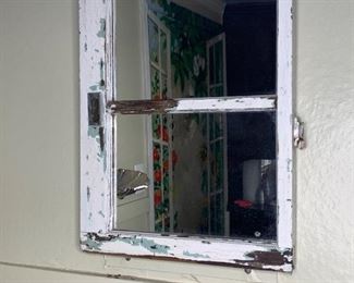 Vintage window frame mirror $50 26" by 19"