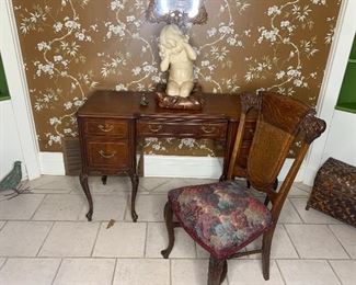 48” by 19” by 30.5’’ Desk $395 Chair $75
Marble Sculpture sold