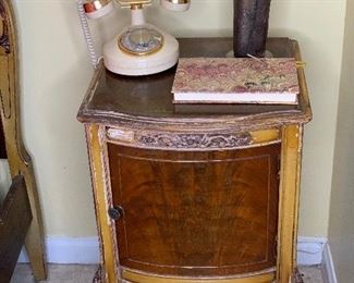 Sculpture $40 phone $25 
Table is Included in Bedroom Suite $1500 (Dresser, mirror, chest and bedside table)