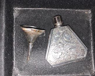 Sterling Perfume Bottle and funnel $75
