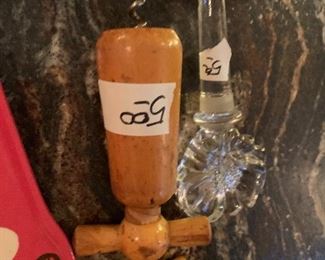 Vintage wood cork screw