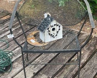 Chair $25 bird house $5 moon hook $3