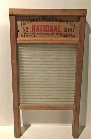 Vintage National Glass washboard