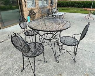 Wrought iron patio set 