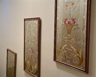 Item 13:  (3) Silk Embroidery Panels - 21" x 43.75": $345 ea