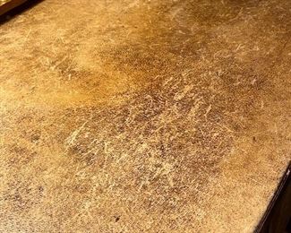 detail - distressed leather top 