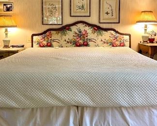 Item 32:  Custom Upholstered Floral King Headboard:  $395