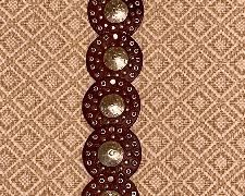 Item 49:  National Jean Co. Leather Belt with Silver tone Medallions:  $38