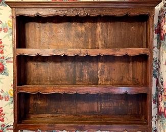 Item 58:  Vintage Shelf  (may be able to be used as a floor bookshelf)- 48.5"l x 9"w x 44.75"h:  $225