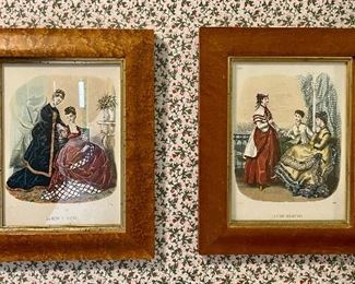 Item 65:  (2) Victorian Prints in Wood Frames:  $85 for pair