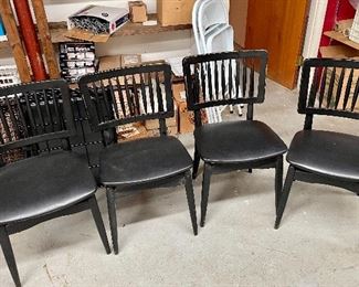 Item 79:  (4) Vintage Stackmore Folding Chairs - 17"l x 16.25"w x 31.5"h:  $165/Set