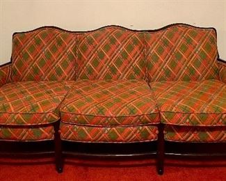 Item 83:  Wow! Retro 1970's Upholstered Sofa - 74.5"l x 23.5"w x 32.5"h: $250