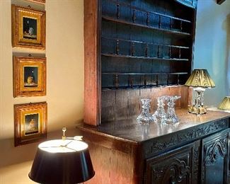 Item 105:  (4) "Still Life" Oil on Board (above lamp for size reference) - 8" x 9.25":  $75/Each