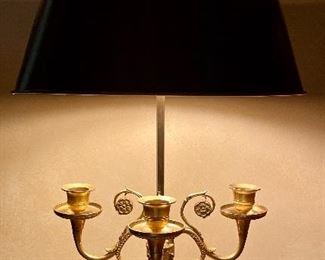 Item 106:  Leviton Brass Lamp with Acorn Finial - 22": $225